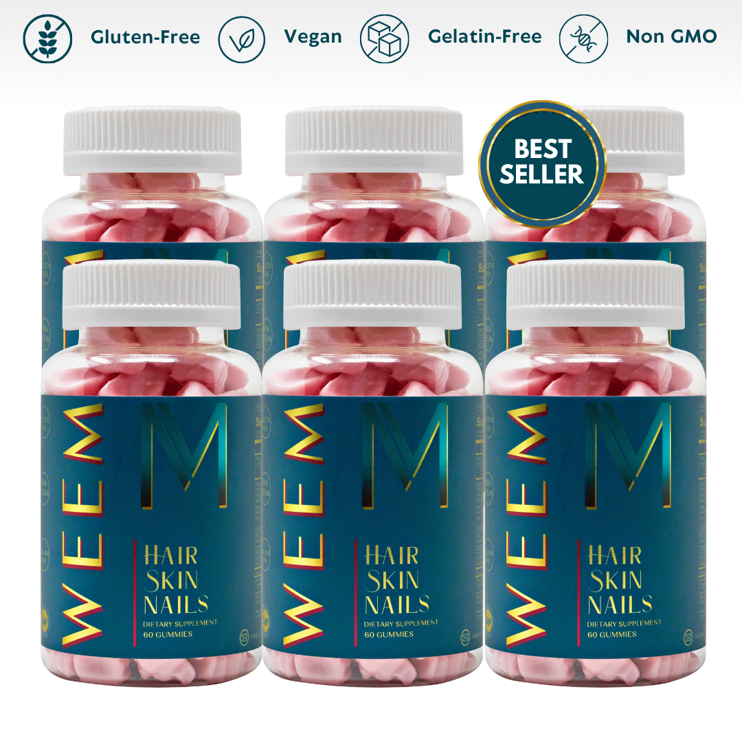 6 Bottles Hair.Skin.Nails