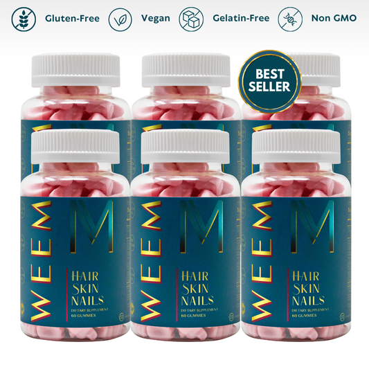 6 Bottles Hair.Skin.Nails